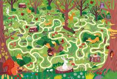 Usborne Book and Jigsaw Forest Maze