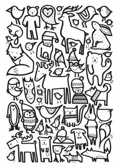 100 Christmas Colouring Book