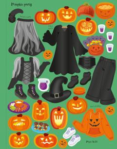 Sticker Dolly Dressing Halloween