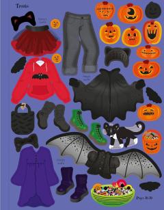 Sticker Dolly Dressing Halloween