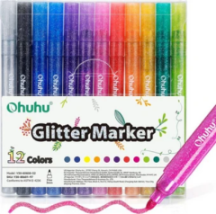 Set 12 markere - Glitter