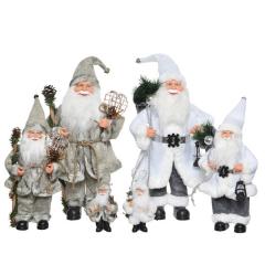 Decoratiune Craciun - Figurina Santa White with Lamp, 24x14x45cm