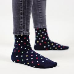 Sosete - Small Dots - Dark Navy