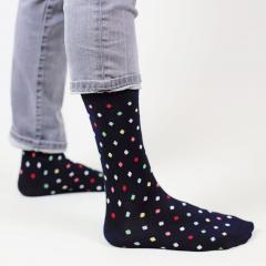 Sosete - Small Dots - Dark Navy