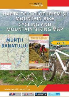 Harta Trasee Cicloturistice si Mountain Bike in Muntii Banatului