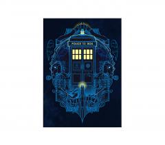 Mini Poster metal - Tardis - by studiom6