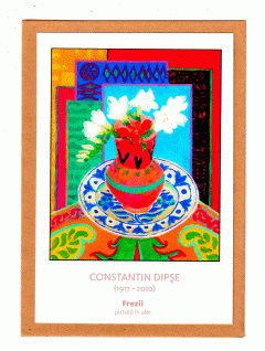 Felicitare - Frezii, pictura in ulei