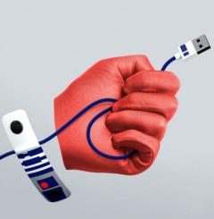 Cablu micro-USB - Star Wars R2-D2