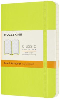 Carnet - Moleskine Classic - Pocket, Soft Cover, Ruled - Lemon Green