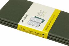 Set 3 caiete - Moleskine Cahier - Pocket , Squared - Myrtle Green