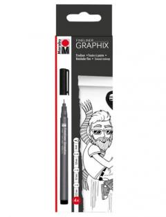 Set 4 pixuri - Fineliner Black Graphix