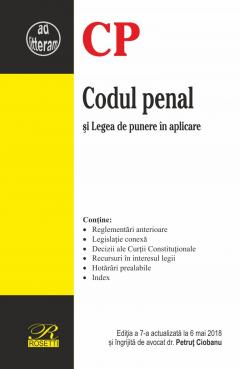 Codul penal si Legea de punere in aplicare
