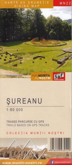 Harta de drumetie. Muntii Sureanu