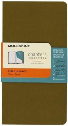 Moleskine Chapters Journal Tawny Olive Slim Pocket Ruled