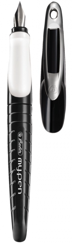 Stilou - Herlitz My Pen, penita M negru/alb