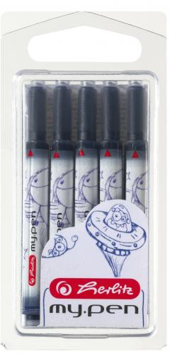 Set 5 rezerve cerneala My.Pen - Albastru