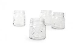 Set 4 pahare - Mason jar shot glasses, 50 ml