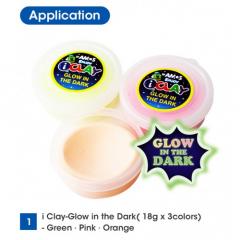 Set 3 buc plastilina fosforescenta - iClay Amos