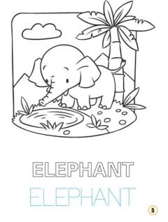 Limba engleza. Animale din savana (Colouring book)