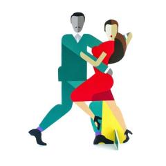 Felicitare pop out tango