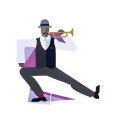 Felicitare pop out jazz 