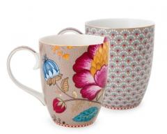 Set de 2 cani mari Khaki