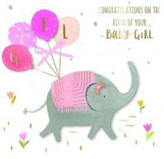 Felicitare - Congratulations On The Birth Of Your Babygirl