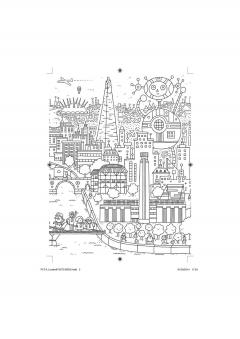 Carti postale pentru colorat - Londra - mai multe modele