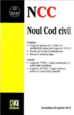 Noul Cod Civil Actualizat 22 Aprilie 2013 