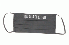 Masca textila din bumbac - strat dublu - Esti ceea ce citesti