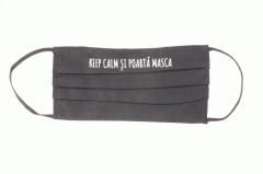 Masca textila din bumbac - strat dublu - Keep Calm si poarta masca